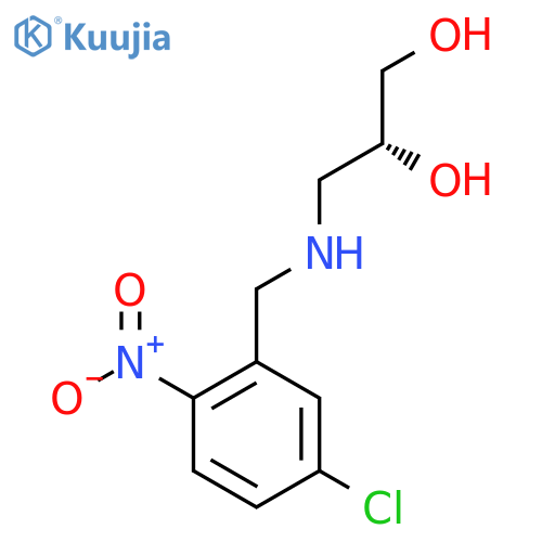 (2R)-3-{(5-chloro-2-nitrophenyl)methylamino}propane-1,2-diol structure