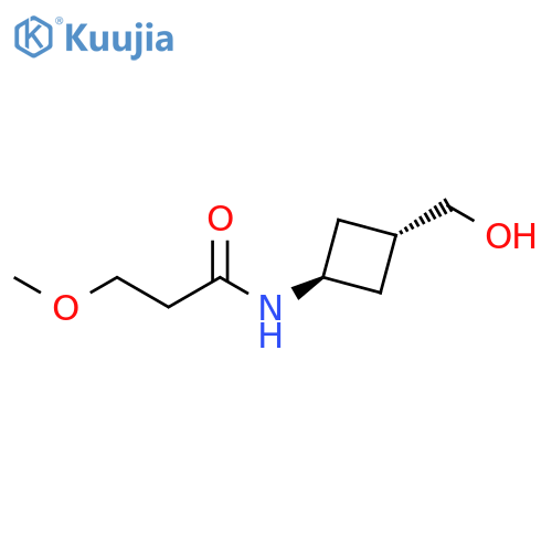 Propanamide, N-[trans-3-(hydroxymethyl)cyclobutyl]-3-methoxy- structure