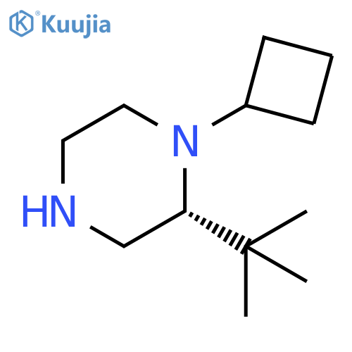 Piperazine, 1-cyclobutyl-2-(1,1-dimethylethyl)-, (2R)- structure