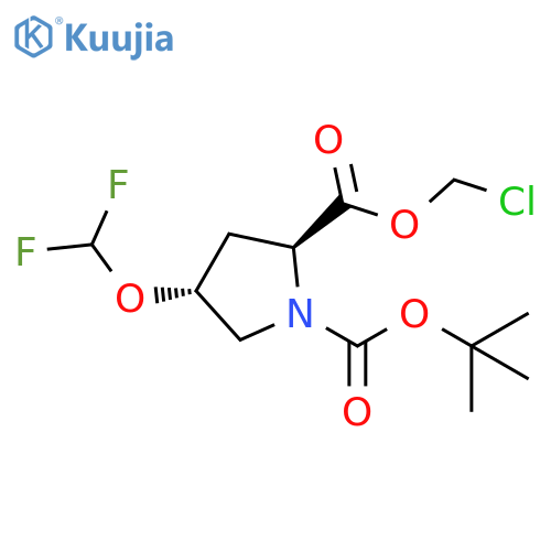 1-tert-butyl 2-chloromethyl (2S,4R)-4-(difluoromethoxy)pyrrolidine-1,2-dicarboxylate structure