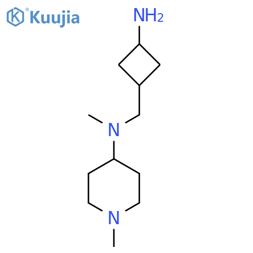 N,1-dimethyl-N-{[(1r,3r)-3-aminocyclobutyl]methyl}piperidin-4-amine structure