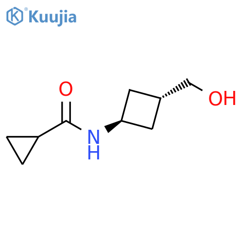 Cyclopropanecarboxamide, N-[trans-3-(hydroxymethyl)cyclobutyl]- structure