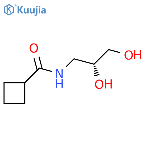 N-[(2R)-2,3-dihydroxypropyl]cyclobutanecarboxamide structure