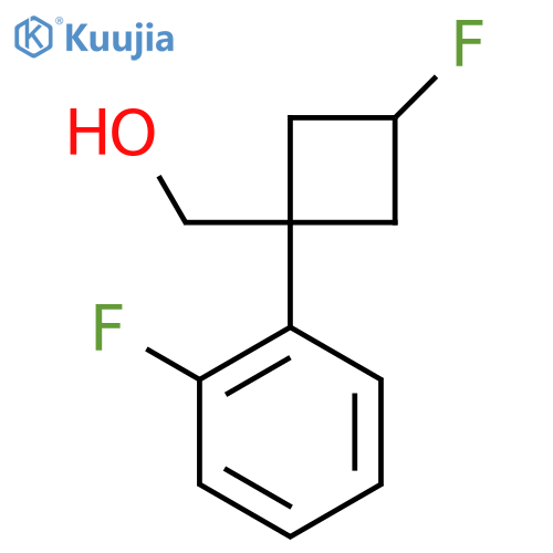 (1r,3r)-3-fluoro-1-(2-fluorophenyl)cyclobutylmethanol structure
