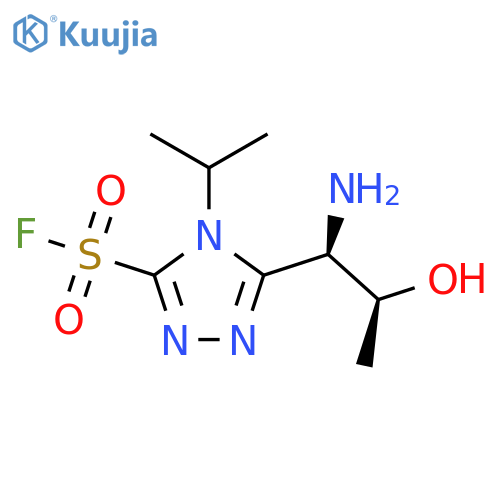 5-[(1R,2S)-1-amino-2-hydroxypropyl]-4-propan-2-yl-1,2,4-triazole-3-sulfonyl fluoride structure