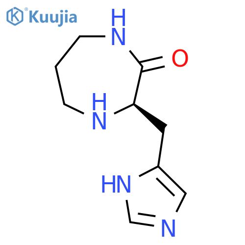 (3R)-3-[(1H-imidazol-4-yl)methyl]-1,4-diazepan-2-one structure