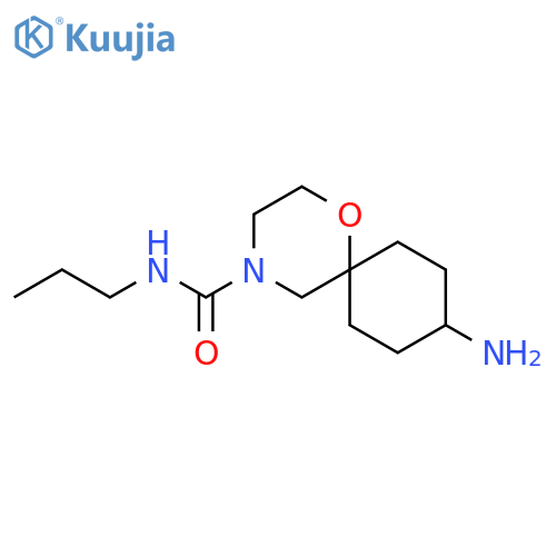 (6r,9r)-9-amino-N-propyl-1-oxa-4-azaspiro5.5undecane-4-carboxamide structure