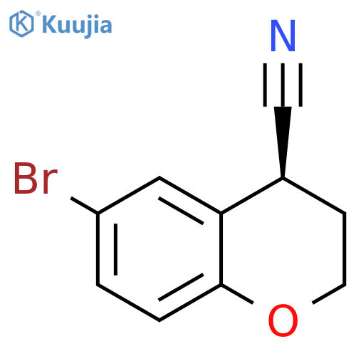 2H-1-Benzopyran-4-carbonitrile, 6-bromo-3,4-dihydro-, (4S)- structure