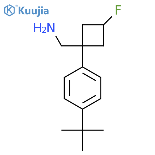 (1r,3r)-1-(4-tert-butylphenyl)-3-fluorocyclobutylmethanamine structure