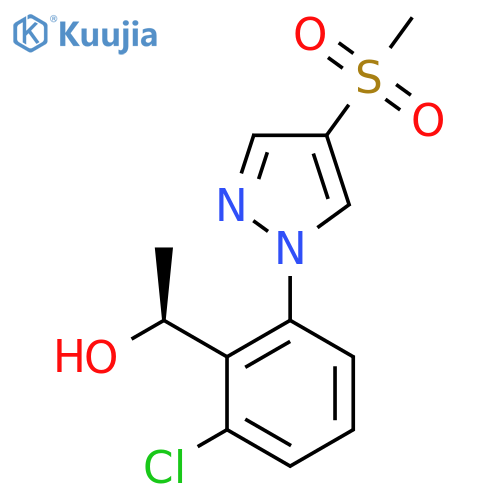 (1S)-1-2-chloro-6-(4-methanesulfonyl-1H-pyrazol-1-yl)phenylethan-1-ol structure