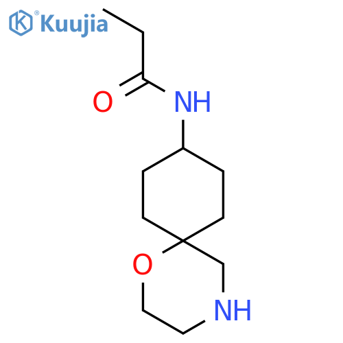 N-(6r,9r)-1-oxa-4-azaspiro5.5undecan-9-ylpropanamide structure