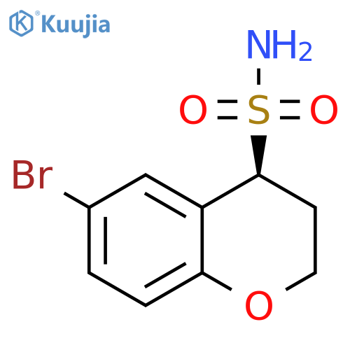 2H-1-Benzopyran-4-sulfonamide, 6-bromo-3,4-dihydro-, (4S)- structure