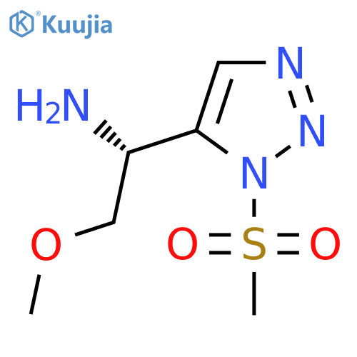 (1R)-1-(1-methanesulfonyl-1H-1,2,3-triazol-5-yl)-2-methoxyethan-1-amine structure