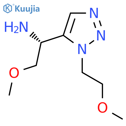 (1R)-2-methoxy-1-[1-(2-methoxyethyl)-1H-1,2,3-triazol-5-yl]ethan-1-amine structure