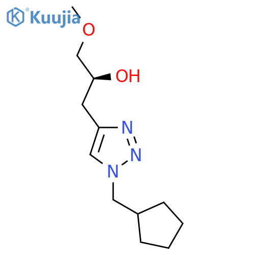 1H-1,2,3-Triazole-4-ethanol, 1-(cyclopentylmethyl)-α-(methoxymethyl)-, (αS)- structure