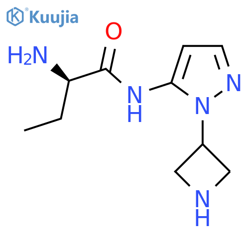(2R)-2-amino-N-1-(azetidin-3-yl)-1H-pyrazol-5-ylbutanamide structure