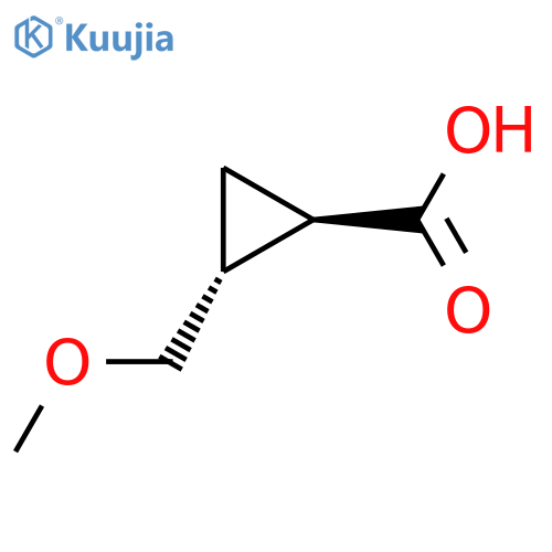 (1R,2R)-2-(methoxymethyl)cyclopropane-1-carboxylic acid structure