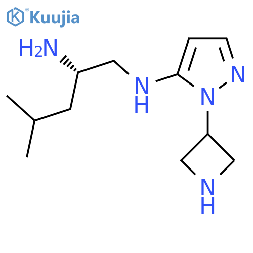 (2S)-N1-1-(azetidin-3-yl)-1H-pyrazol-5-yl-4-methylpentane-1,2-diamine structure