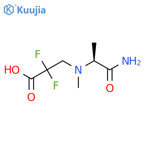 Propanoic acid, 3-[[(1S)-2-amino-1-methyl-2-oxoethyl]methylamino]-2,2-difluoro- structure