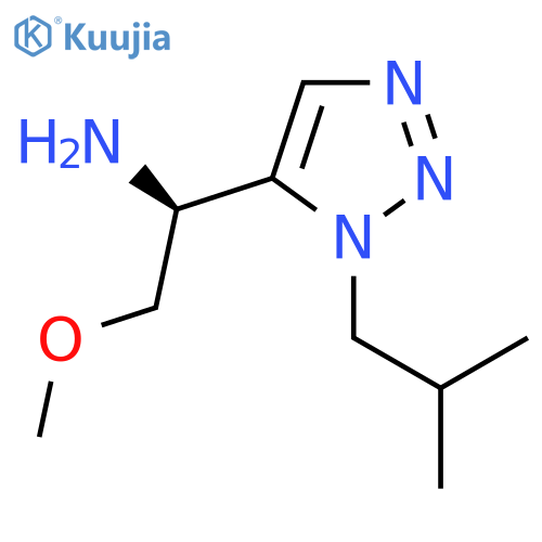 (1S)-2-methoxy-1-[1-(2-methylpropyl)-1H-1,2,3-triazol-5-yl]ethan-1-amine structure