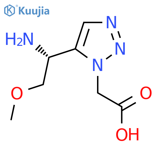 2-{5-[(1R)-1-amino-2-methoxyethyl]-1H-1,2,3-triazol-1-yl}acetic acid structure