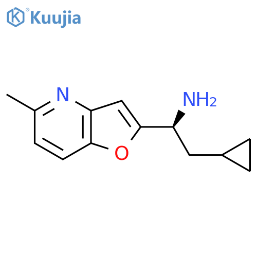 (1S)-2-cyclopropyl-1-{5-methylfuro[3,2-b]pyridin-2-yl}ethan-1-amine structure