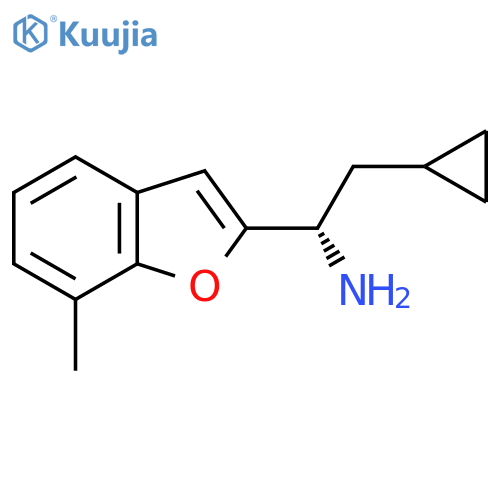 (1S)-2-cyclopropyl-1-(7-methyl-1-benzofuran-2-yl)ethan-1-amine structure