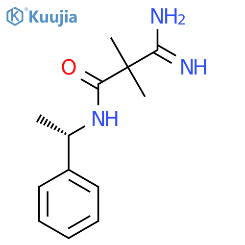 3-amino-3-imino-2,2-dimethyl-N-[(1S)-1-phenylethyl]propanamide structure