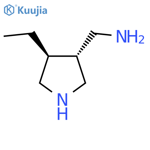 3-Pyrrolidinemethanamine, 4-ethyl-, (3R,4S)- structure