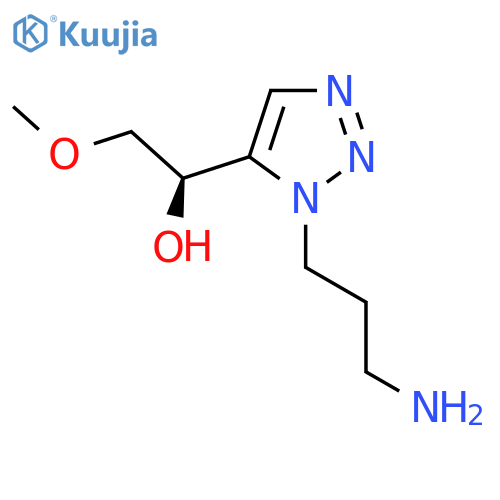 (1R)-1-[1-(3-aminopropyl)-1H-1,2,3-triazol-5-yl]-2-methoxyethan-1-ol structure