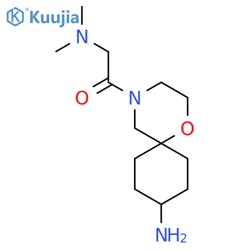 2-(dimethylamino)-1-(6r,9r)-9-amino-1-oxa-4-azaspiro5.5undecan-4-ylethan-1-one structure