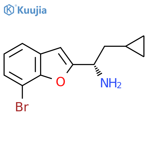 (1S)-1-(7-bromo-1-benzofuran-2-yl)-2-cyclopropylethan-1-amine structure