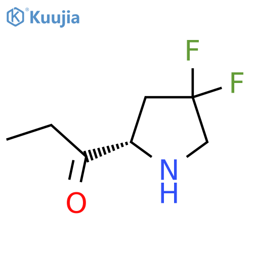 1-[(2S)-4,4-difluoropyrrolidin-2-yl]propan-1-one structure