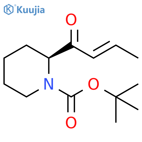 1-Piperidinecarboxylic acid, 2-[(2E)-1-oxo-2-buten-1-yl]-, 1,1-dimethylethyl ester, (2S)- structure