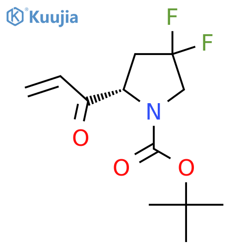 tert-butyl (2S)-4,4-difluoro-2-(prop-2-enoyl)pyrrolidine-1-carboxylate structure