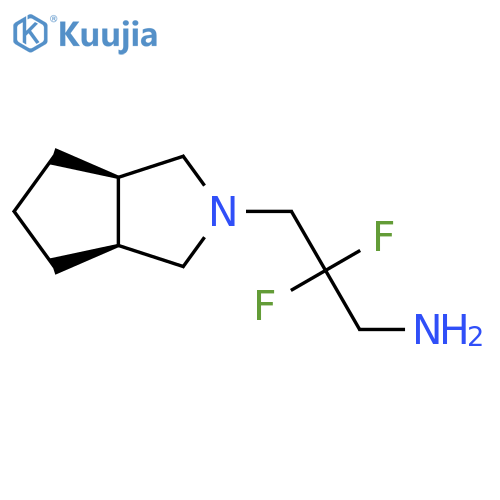 3-[(3aS,6aR)-3,3a,4,5,6,6a-hexahydro-1H-cyclopenta[c]pyrrol-2-yl]-2,2-difluoropropan-1-amine structure
