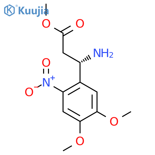 methyl (3S)-3-amino-3-(4,5-dimethoxy-2-nitrophenyl)propanoate structure