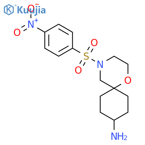 4-(4-Nitrobenzenesulfonyl)-1-oxa-4-azaspiro[5.5]undecan-9-amine structure