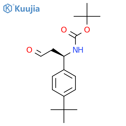 tert-butyl N-(1R)-1-(4-tert-butylphenyl)-3-oxopropylcarbamate structure