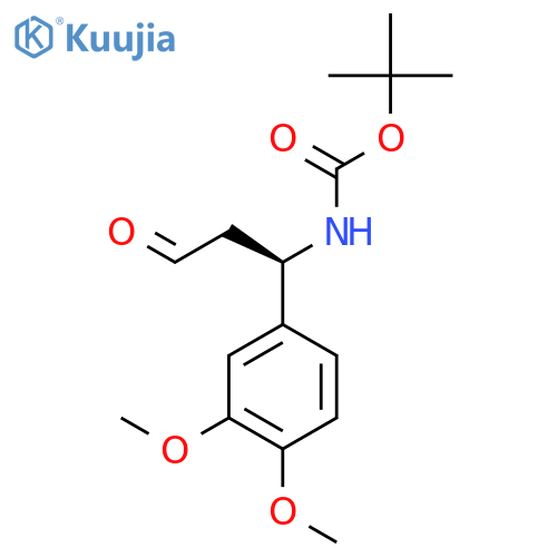 tert-butyl N-(1R)-1-(3,4-dimethoxyphenyl)-3-oxopropylcarbamate structure