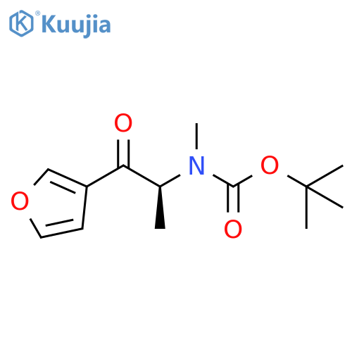 Carbamic acid, N-[(1S)-2-(3-furanyl)-1-methyl-2-oxoethyl]-N-methyl-, 1,1-dimethylethyl ester structure