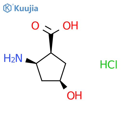 (1S,2R,4R)-2-amino-4-hydroxycyclopentane-1-carboxylic acid hydrochloride structure