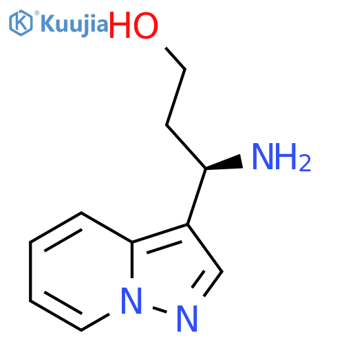 (3R)-3-amino-3-{pyrazolo1,5-apyridin-3-yl}propan-1-ol structure