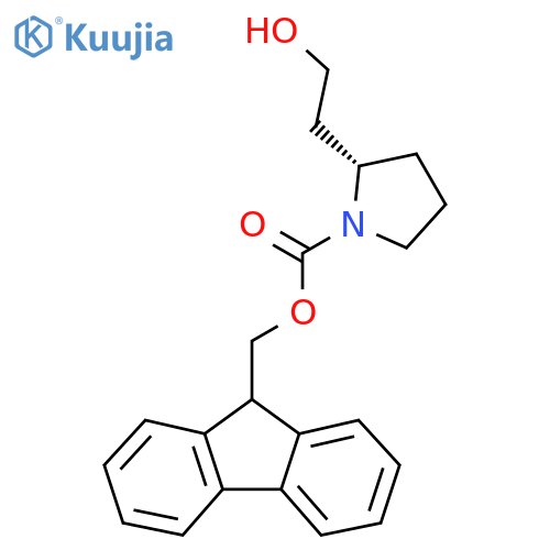 (9H-fluoren-9-yl)methyl (2S)-2-(2-hydroxyethyl)pyrrolidine-1-carboxylate structure