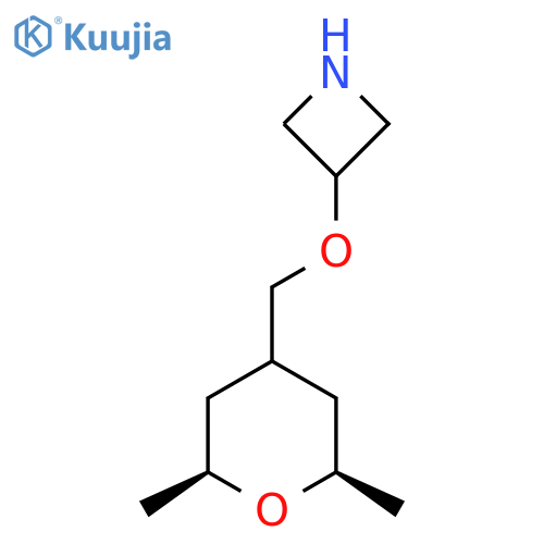 3-{(2R,6S)-2,6-dimethyloxan-4-ylmethoxy}azetidine structure