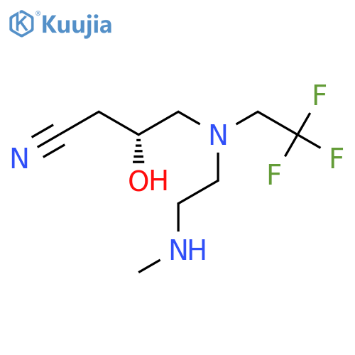 (3R)-3-hydroxy-4-{2-(methylamino)ethyl(2,2,2-trifluoroethyl)amino}butanenitrile structure