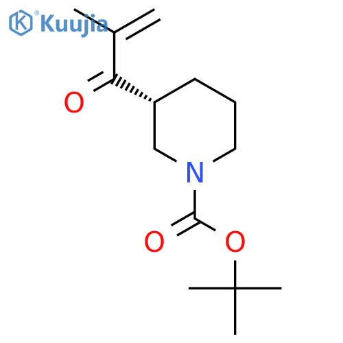 tert-butyl (3R)-3-(2-methylprop-2-enoyl)piperidine-1-carboxylate structure