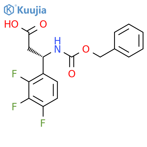 (3S)-3-{(benzyloxy)carbonylamino}-3-(2,3,4-trifluorophenyl)propanoic acid structure