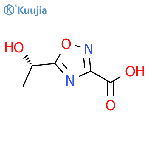 5-(1S)-1-hydroxyethyl-1,2,4-oxadiazole-3-carboxylic acid structure
