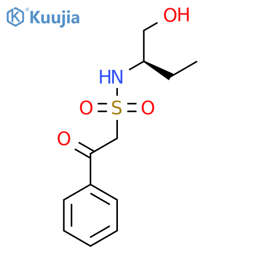 N-(2R)-1-hydroxybutan-2-yl-2-oxo-2-phenylethane-1-sulfonamide structure